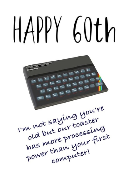 60th Sinclair Spectrum Birthday Card created by Shore Designs