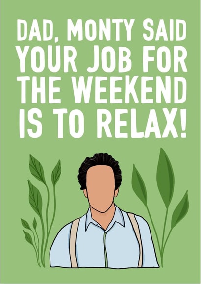 Dad Birthday Card from Monty created by Pickled Prints