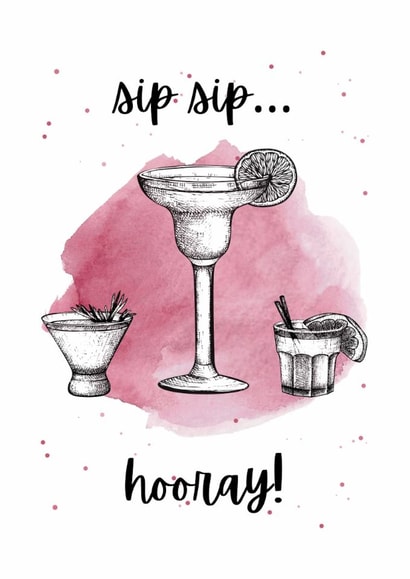 Sip Sip Hooray! created by Custom Card Co Shop