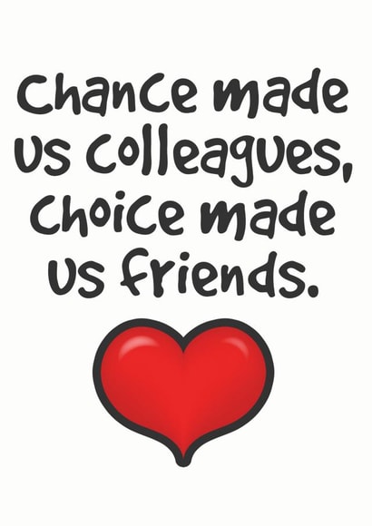 Chance made us colleagues, leaving card created by Lemon Hairy