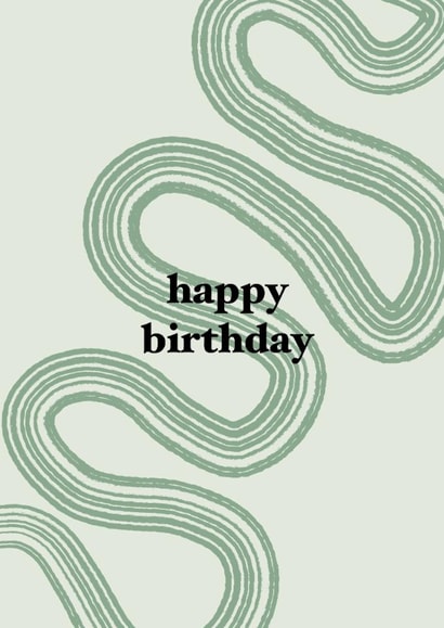 Green Wave Snake Birthday Card created by Esme Kelly