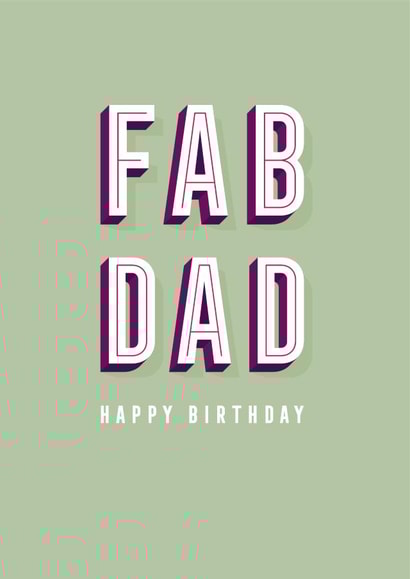 FAB DAD Birthday card created by Yay Days