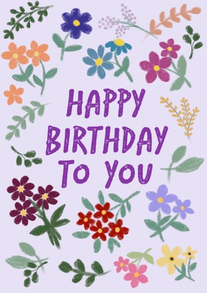 Pretty Birthday Card - Florals - Flowers created by Lili's Papers Co.