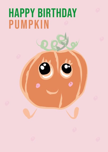 Cute Happy Birthday Pumpkin Card created by The R Creation