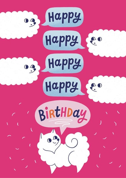 Pomeranian Birthday Wishes created by Sonia Yim