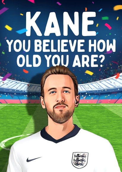 Funny Harry Kane Football Birthday Card created by Mrs Best Paper Co.