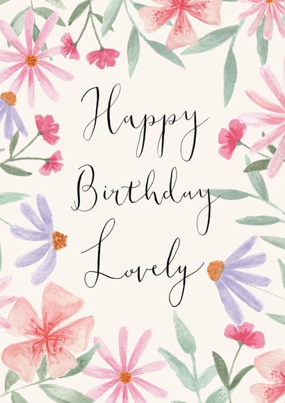Happy Birthday Lovely Floral Card created by Sage and Hart