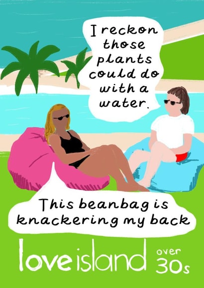Love Island 30th Birthday Card created by Rosie Johnson Illustrates