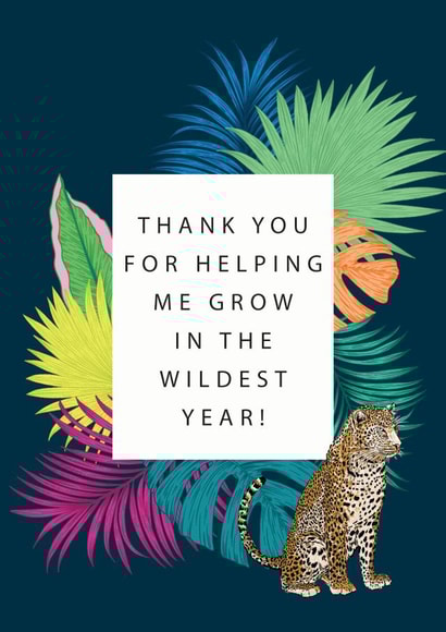 Wild Year Thank You created by Sophie Hilton Designs