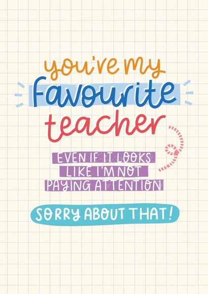 Favourite teacher! created by Leaf Lane Studio