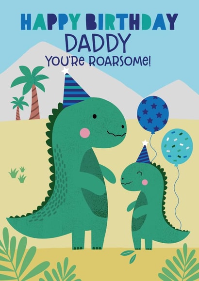 Daddy Dinosaur Birthday card created by Sarah Corcoran 
