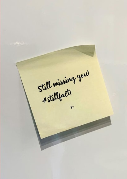 Message to a loved one on a sticky-note 1003 created by Bear and Shrew