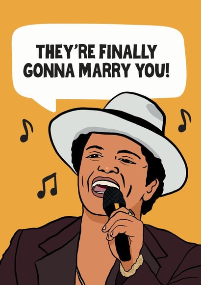 Bruno Mars Marry You - Wedding Card created by Woody's Design