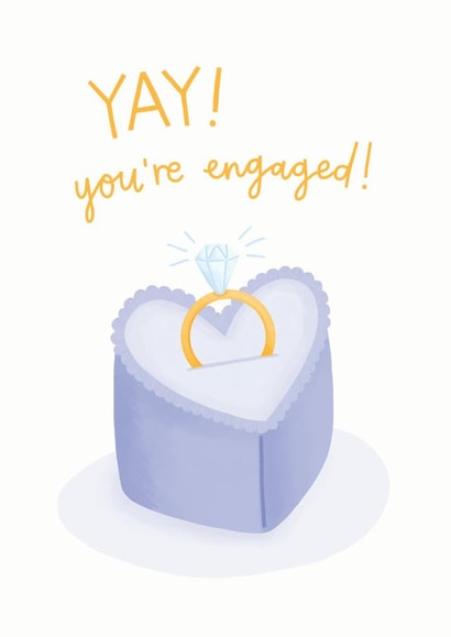 'You're Engaged!'-  Ring Box Engagement Card created by Kimberley Rose Studio
