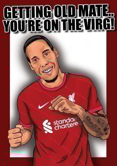 Virgil Van Dijk Birthday Card created by SX2Prints