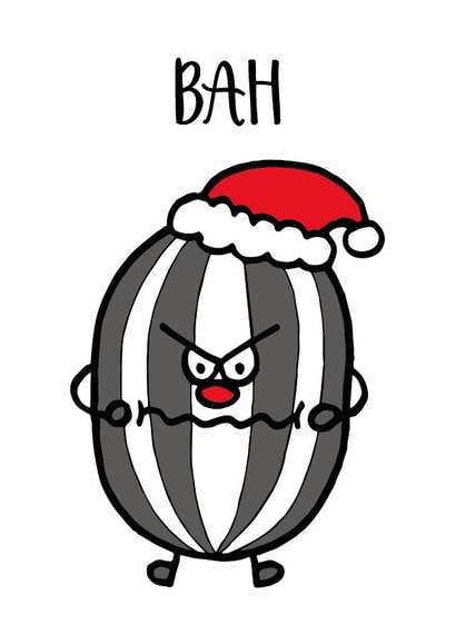 Bah Humbug - Funny Christmas Card created by Knick Knack Crafts