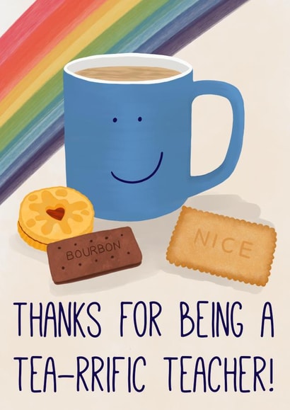 Tea-rrific Teacher Thank You Card created by Pen & Pickle