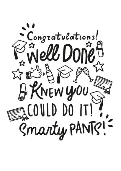 Congratulations Smarty Pants created by Jodie Gaul & Co