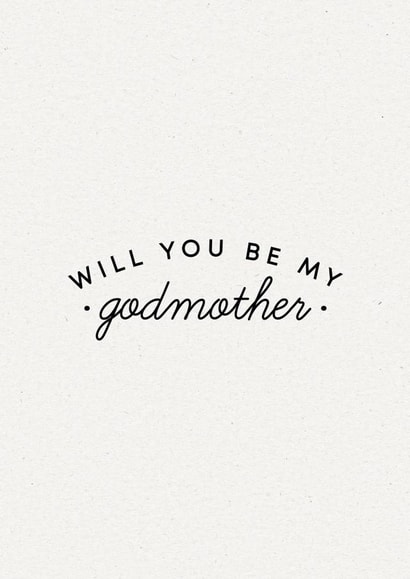 Will you be my godmother card created by Paper & Wool