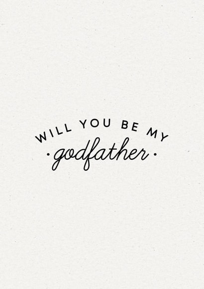 Will you be my godfather card created by Paper & Wool