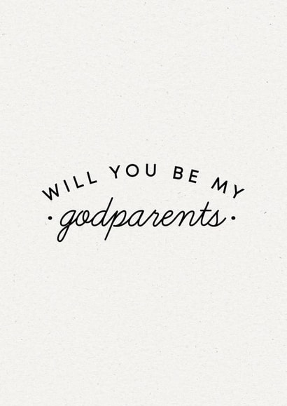 Will you be my godparents card created by Paper & Wool