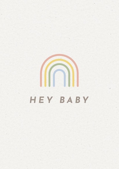 Hey baby new baby card created by Paper & Wool