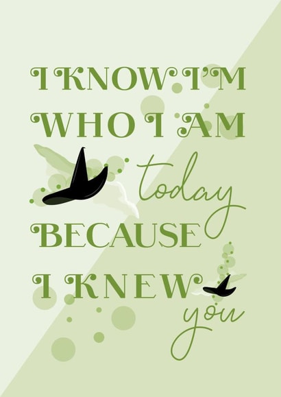 Wicked The Musical Friendship Card created by Kayleigh Kreates