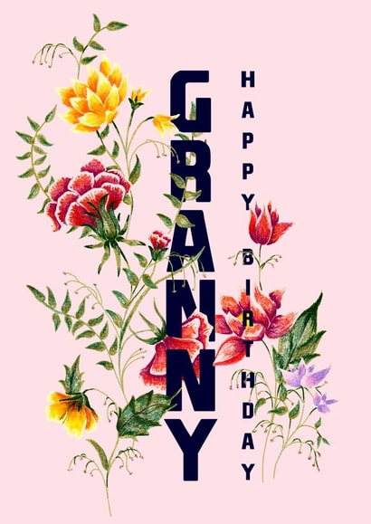 Floral Happy Birthday card created by Jasmine Violet