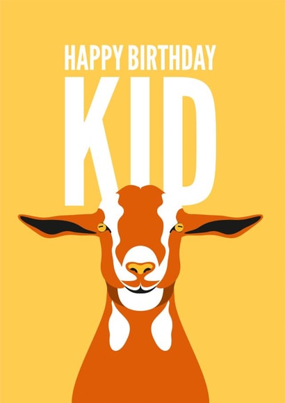 Punny Kid Goat Birthday Card created by Diva Doodle Designs