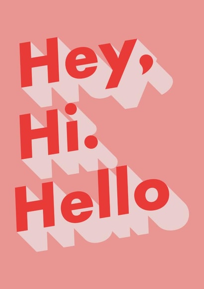 Hey, Hi. Hello, thinking of you card created by Sam I Am