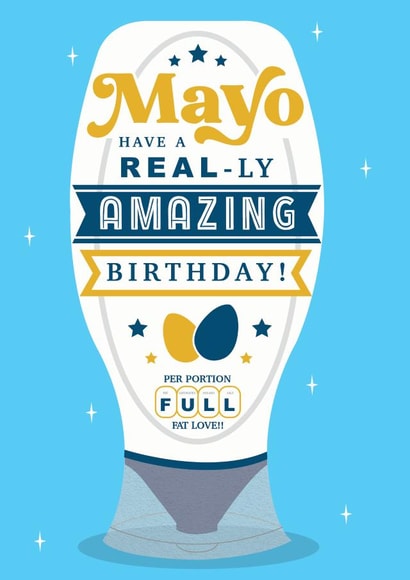Hellmanns Punny Mayo Birthday Card created by Dan Bang Studio