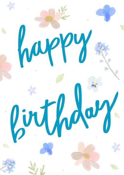 Cute Floral Happy Birthday Card created by Sarah Stephenson