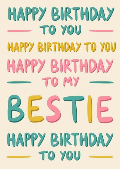 Bestie Birthday Card created by Jess Quinn