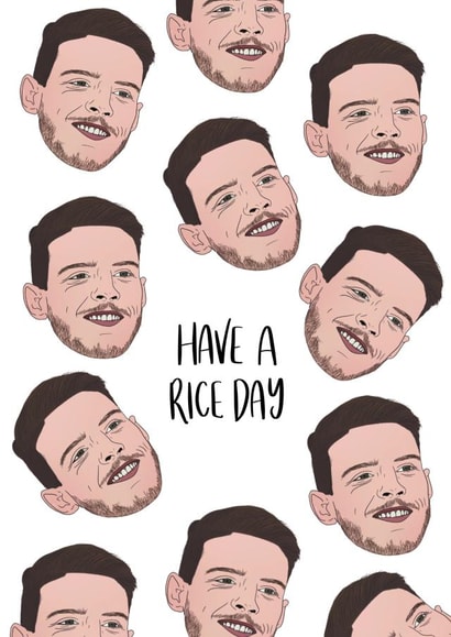 Arsenal Birthday Card - Declan Rice - Pun created by intruekirstyle
