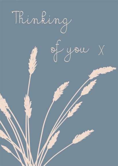 Sympathy dried flowers thinking of you card created by Sarah Stephenson