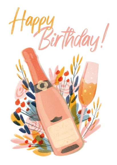 Prosecco Happy Birthday created by Anna Zart