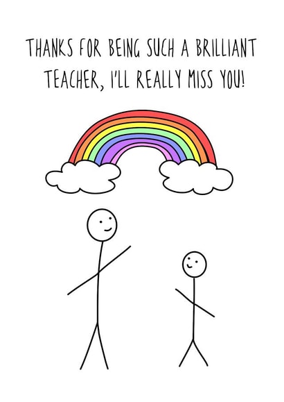 Thank You Teacher Rainbow Card created by Hurrah For Gin
