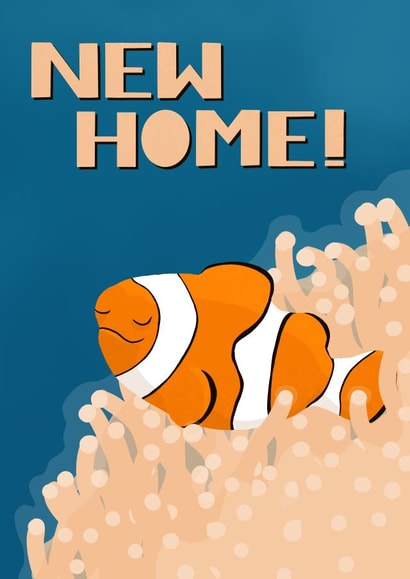 Cute happy new home clown fish created by Emily Campbell