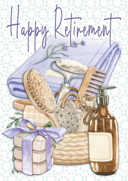 Celebrate having time to pamper yourself with this Happy Retirement card. created by CardandFast