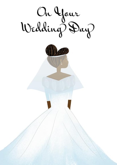 Luxurious and elegant black bride - simple gorgeous wedding card created by Mayah Wetherell