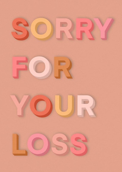 Sorry for your loss retry sympathy card created by The Girl Next Draw Cards