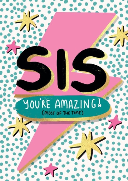Amazing Sister Card created by NICHOLA COWDERY ILLUSTRATIONS