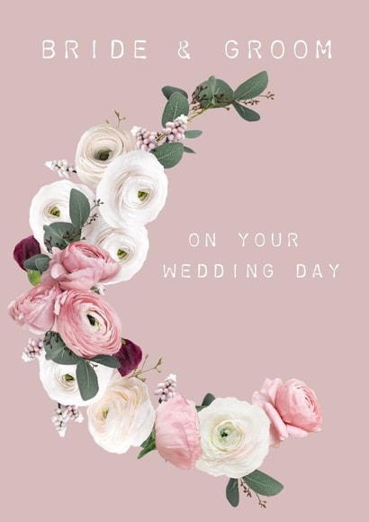 Bride & Groom - Roses Wedding Day Card created by Party Piece Designs
