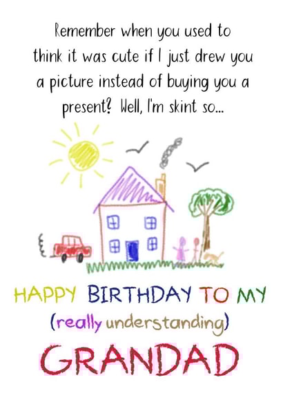 Childlike Doodle for Grandad created by Shore Designs
