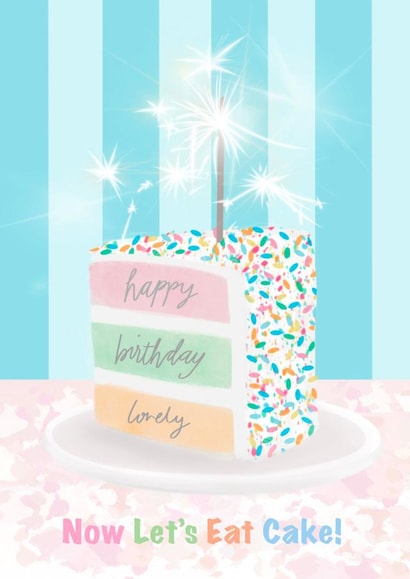 Rainbow Cake Birthday Card created by Sarah Stephenson