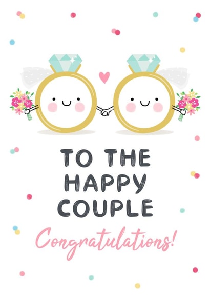 Happy Mrs & Mrs Wedding Rings Card created by Design By Day