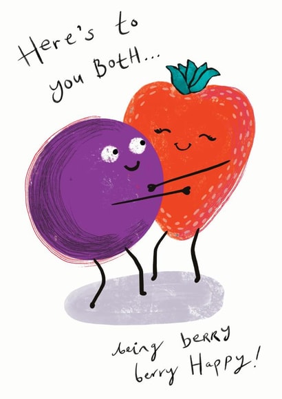 Berry Berry Happy - Punny wedding card created by Chocolate Frog