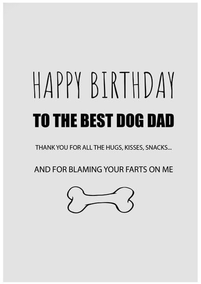 Dog Dad birthday card created by Arloandme