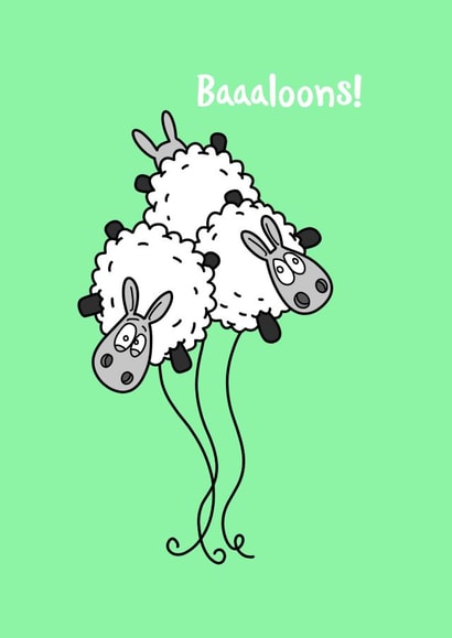 Baaaloons! celebration card created by Eweniverse