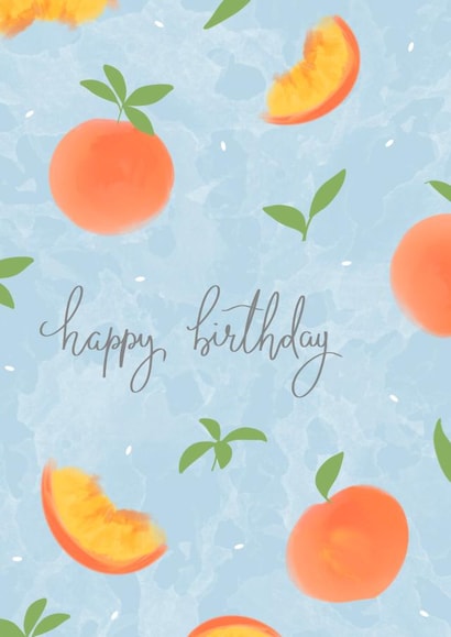 Perfect Peach Birthday Card  created by Sarah Stephenson